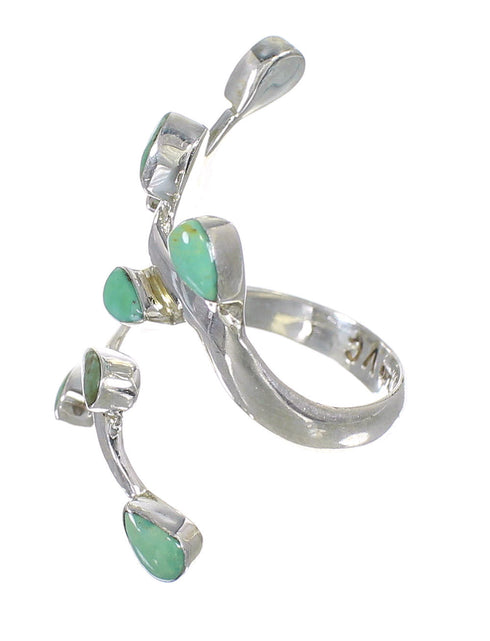 Southwest Sterling Silver Turquoise Ring Size 5 VX62526